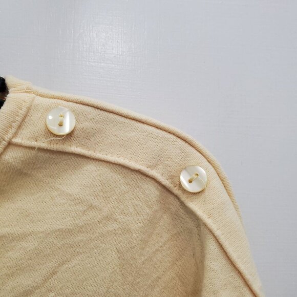 Mountain Lake II Woman's Yellow Blue Stripe Button Shoulder 3/4 Top Plus Size 2X - Picture 2 of 5